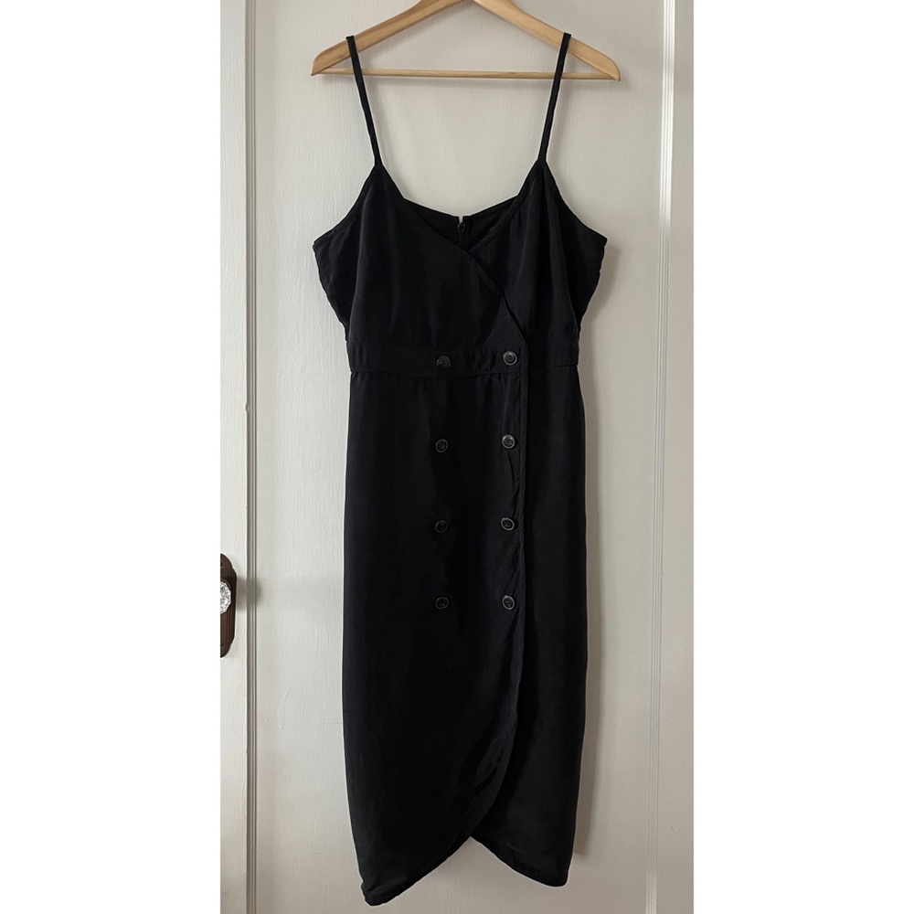 Black silky dress